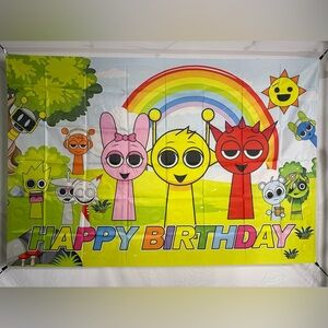 Incredibox Happy Birthday Backdrop Banner 5x3 Ft.